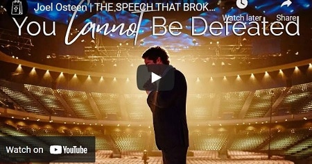 JOEL OSTEEN SERMON YOU CANNOT BE DEFEATED