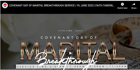 COVENANT DAY OF MARITAL BREAKTHROUGH SERVICE JUNE 19 2022