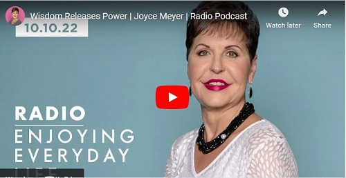 Joyce Meyer Sermon Wisdom Releases Power