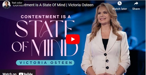 Victoria Osteen Sermon Contentment Is A State Of Mind