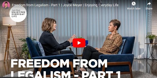 Joyce Meyer Sermon Freedom From Legalism