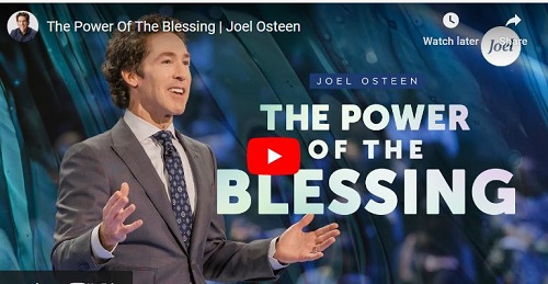 Joel Osteen Sermon The Power Of The Blessing
