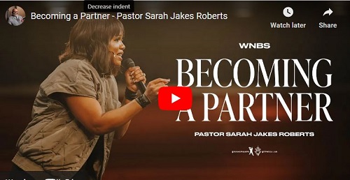 Sarah Jakes Roberts Sermon Becoming a partner