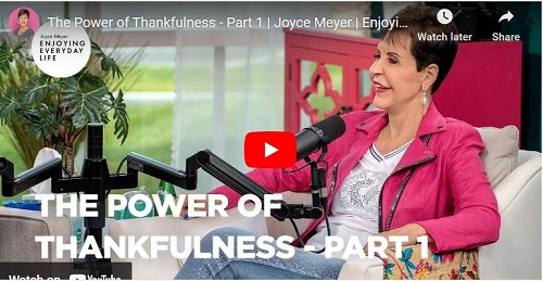 Joyce Meyer The Power of Thankfulness