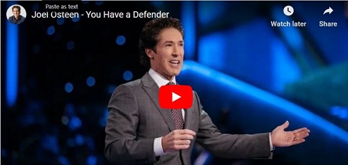 Joel Osteen Sermon You Have a Defender