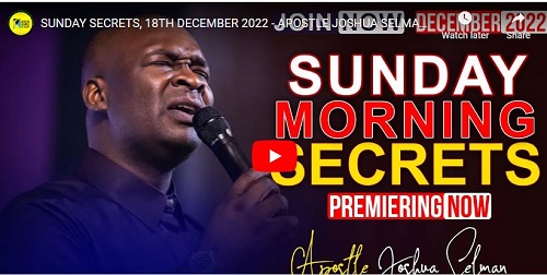 Apostle Joshua Selman Sunday Service December 18 2022