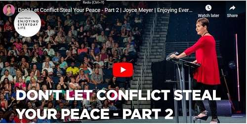 Joyce Meyer Sermon Don't Let Conflict Steal Your Peace - Part 2