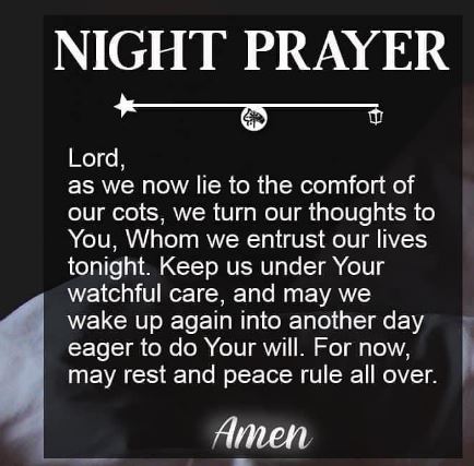 Night Prayer For Wednesday April 6 2023