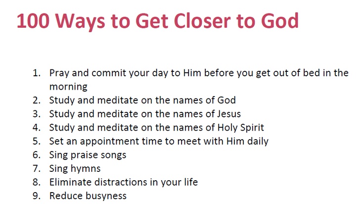 How To Get Closer To God As A Christian