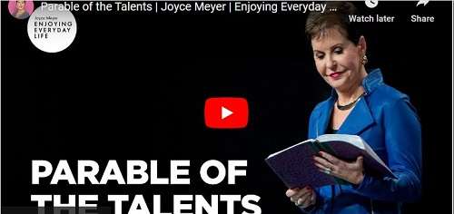 Joyce Meyer Sermon Parable of the Talents