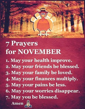 Powerful Prayer To Bless The Month Of November 2023