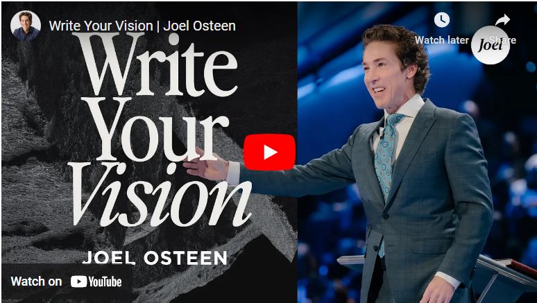 Joel Osteen Sermon : Write Your Vision
