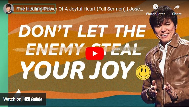 Joseph Prince : The Healing Power Of A Joyful Heart